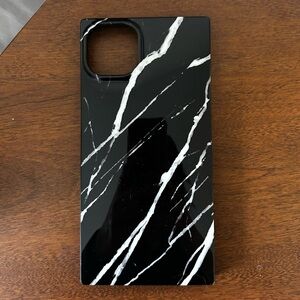 Black Marble Pattern Phone Case for Large Camera Cutout